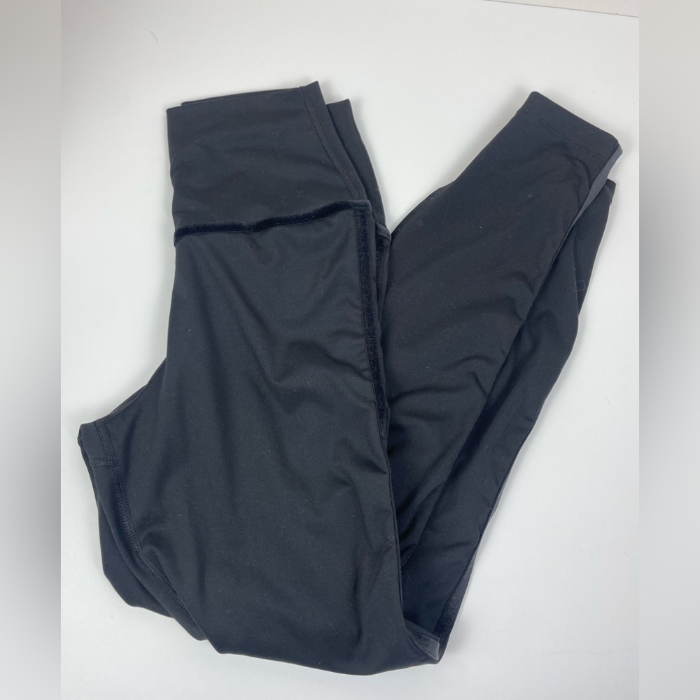 Nike Leggings Women Size S Dri Fit Velvet Stripe Stretch Active Workout 7/8 Pant